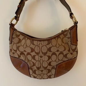 COACH SHOULDER BAG SMALL BROWN /TAN